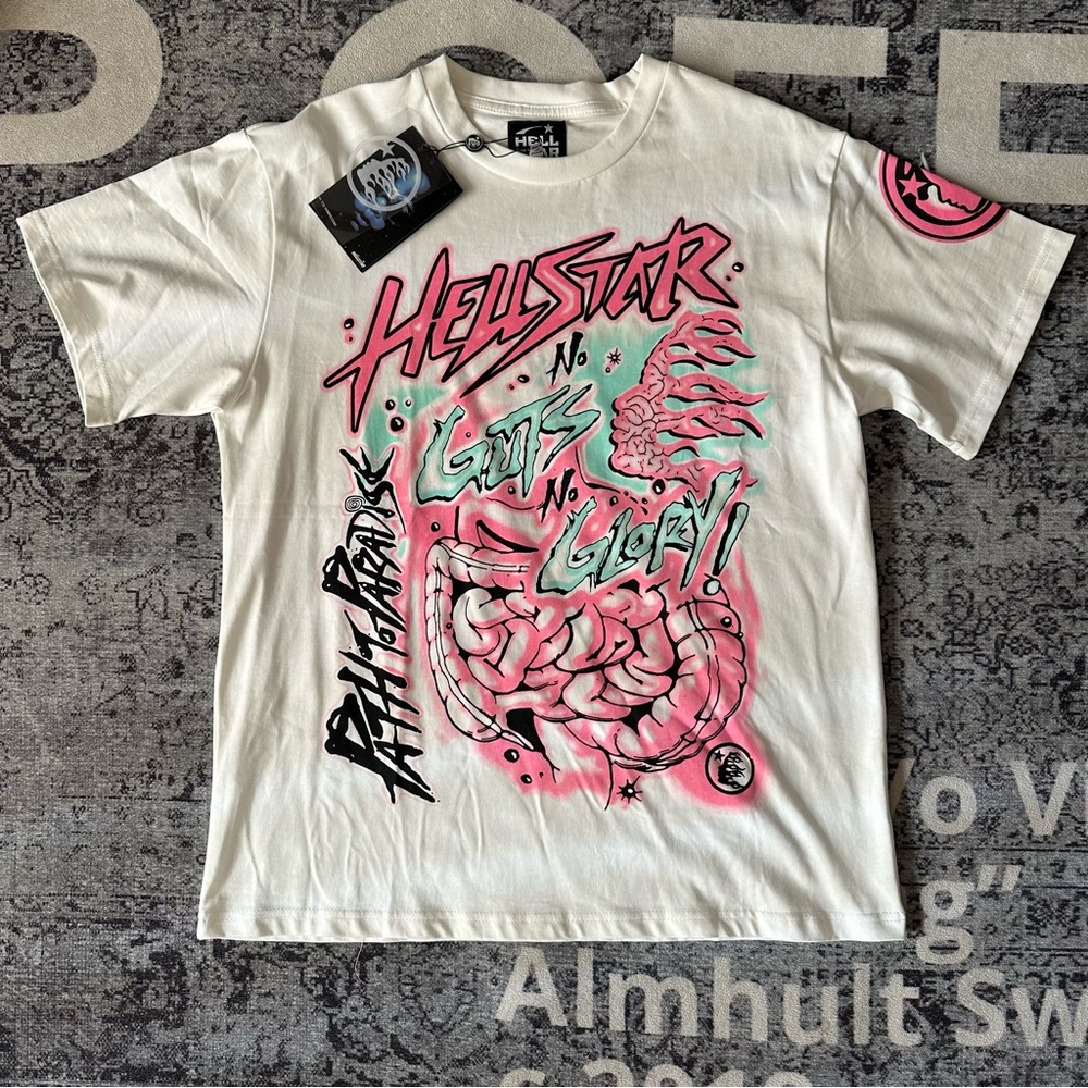 HELL STAR “No Guts No Glory Tee Sz LARGE